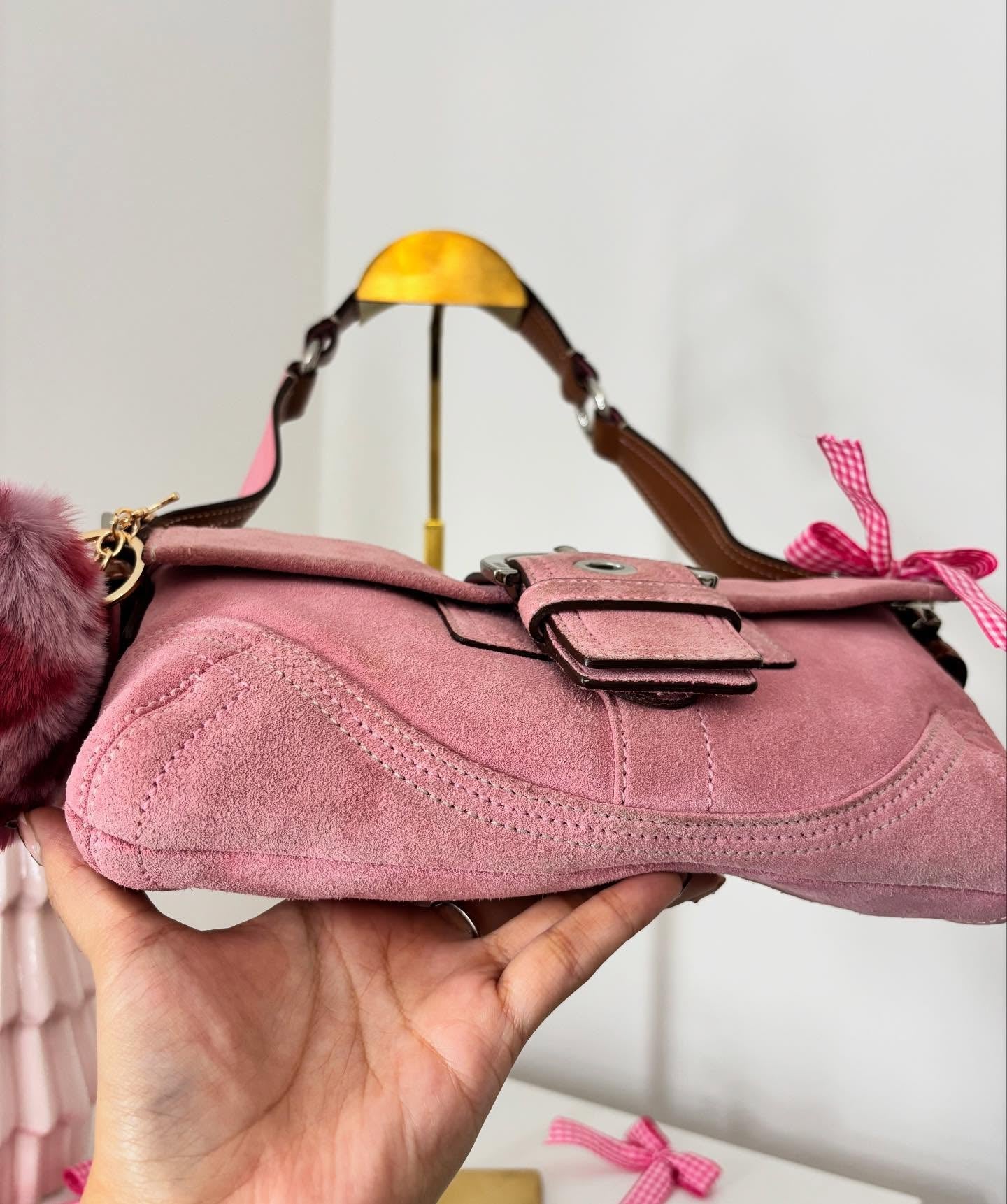 pink coach vintage bag 3