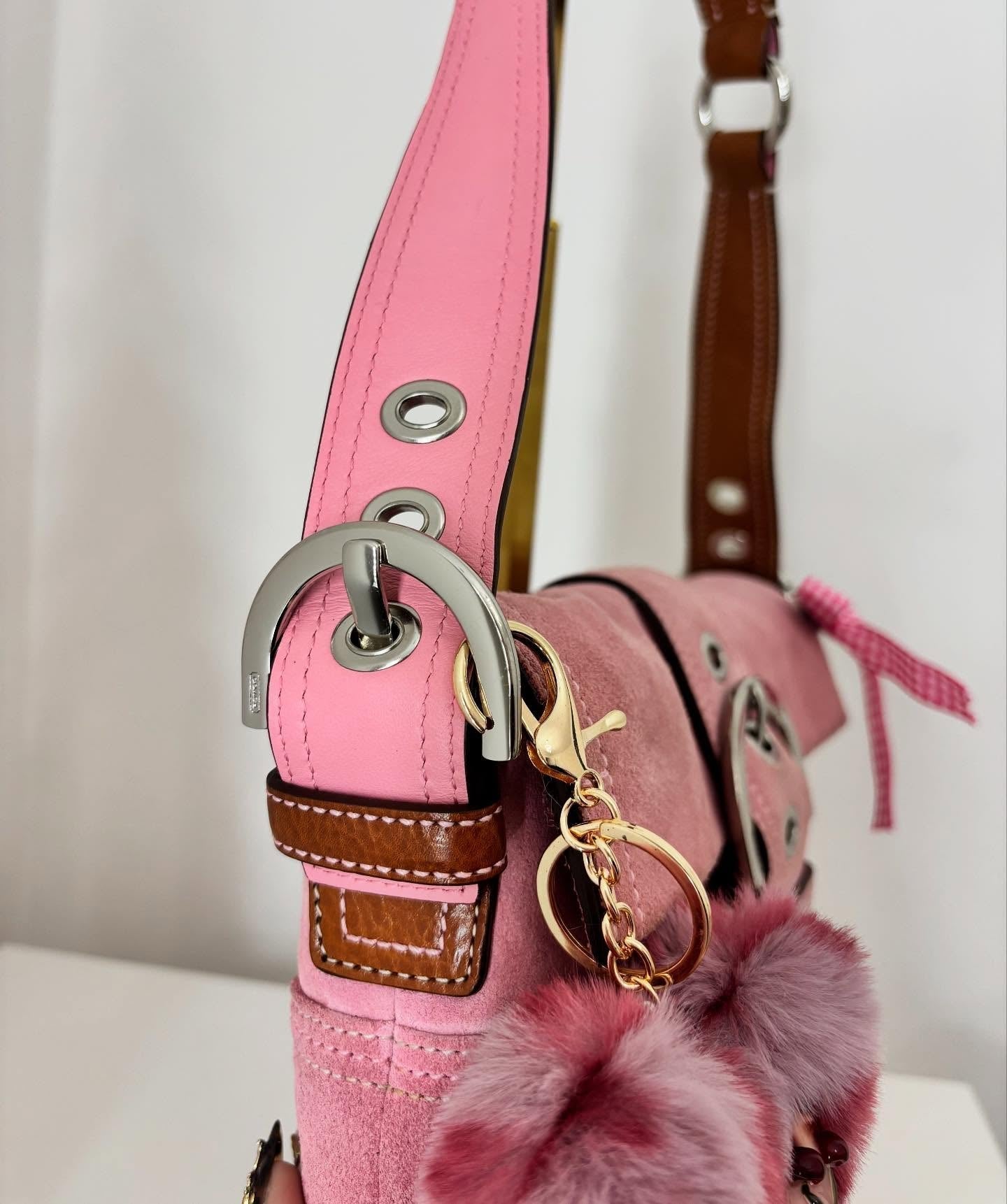 pink coach vintage bag 3