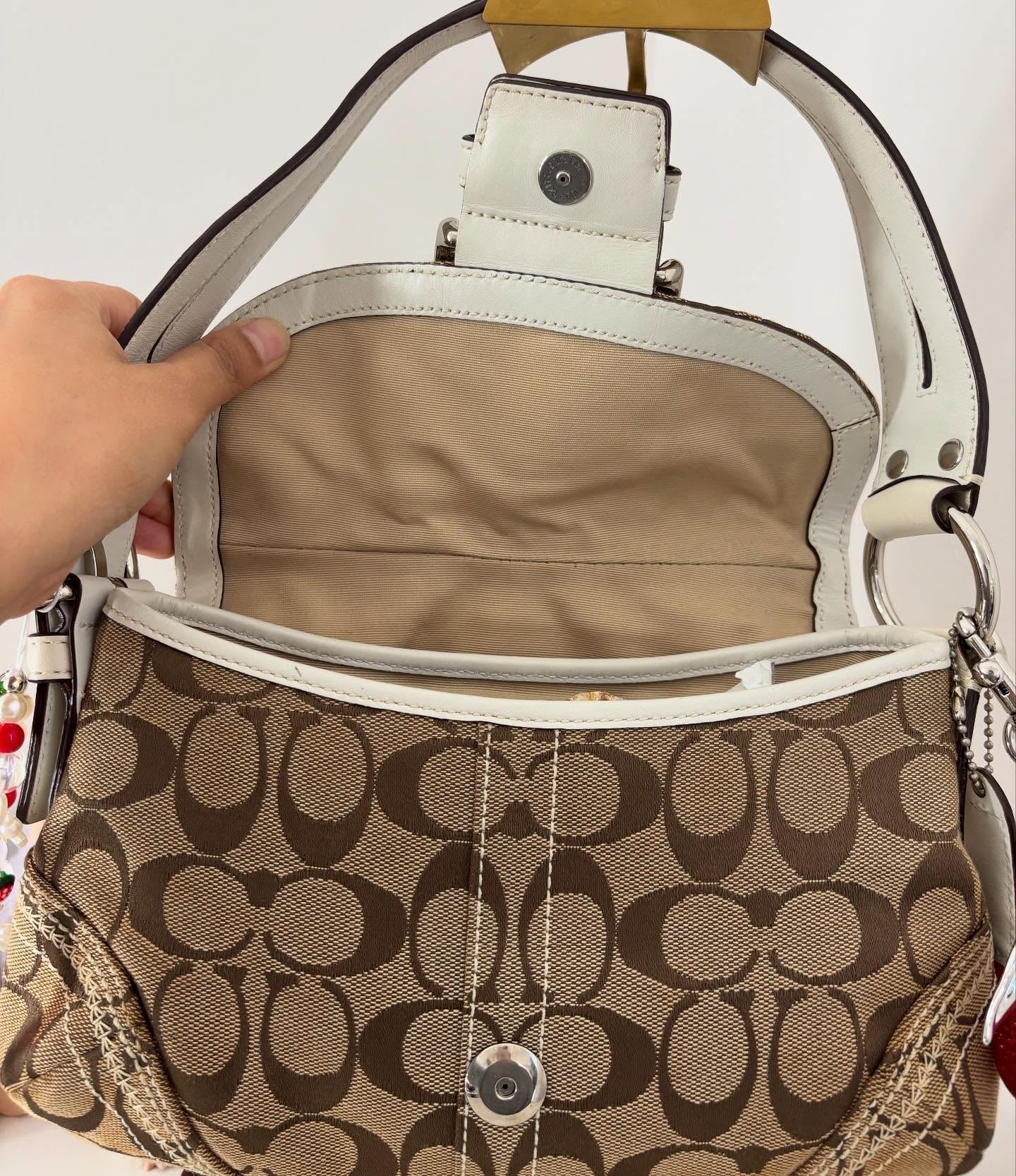 tan coach vintage bag 2