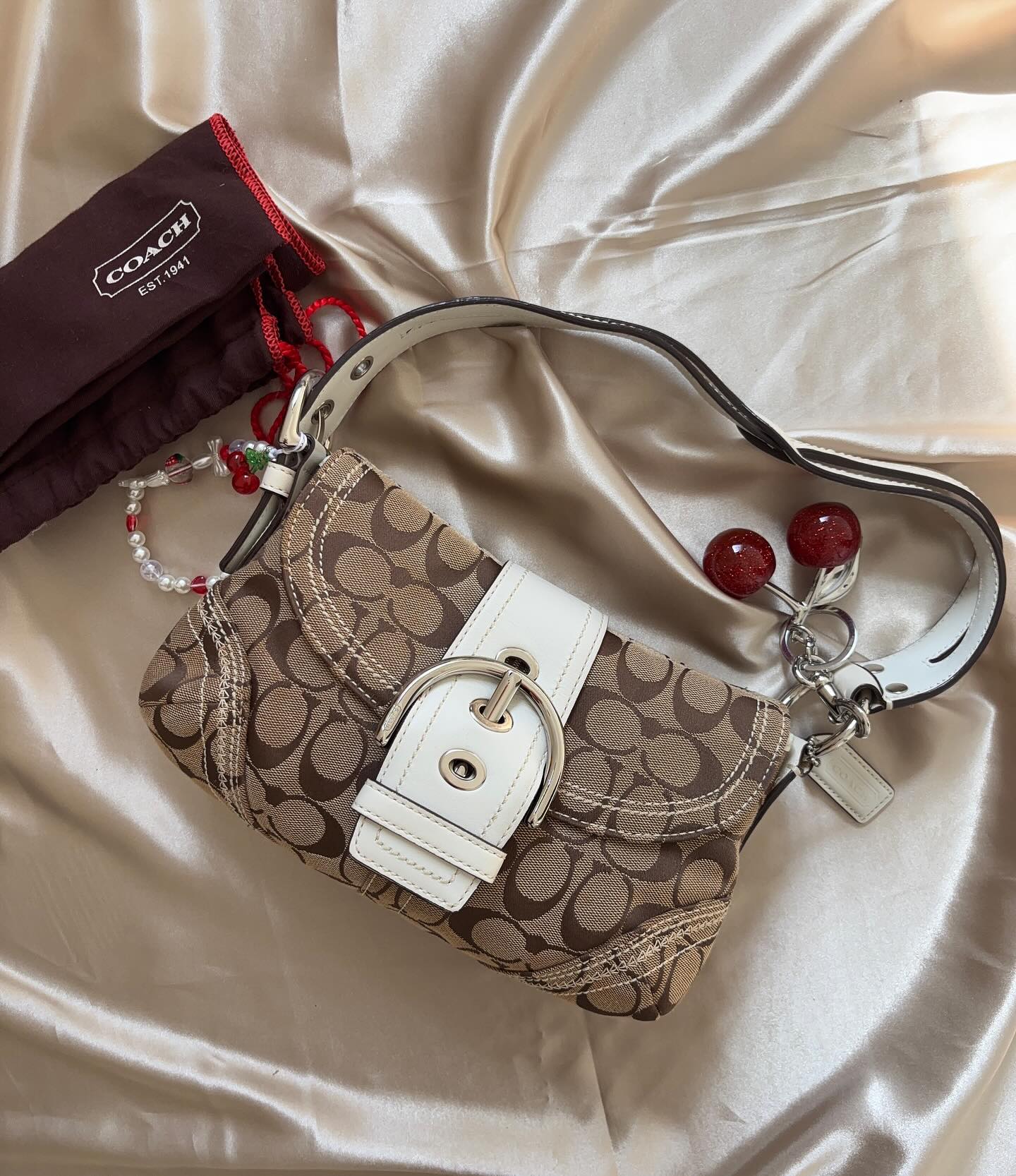 tan coach vintage bag 2